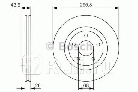 0 986 479 R89 - Диск тормозной передний (BOSCH) Nissan Qashqai j10 рестайлинг (2010-2013) для Nissan Qashqai J10 (2010-2013) рестайлинг, BOSCH, 0 986 479 R89