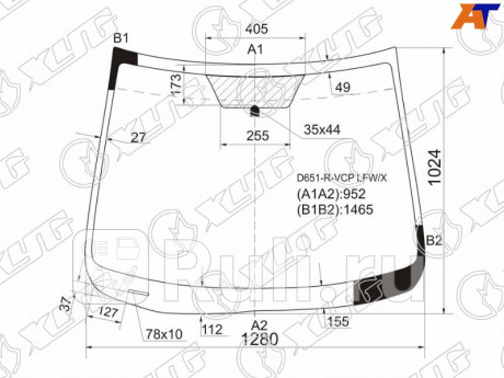D651-R-VCP LFW/X - Лобовое стекло (XYG) Mazda Demio DE (2007-2014) для Mazda Demio DE (2007-2014), XYG, D651-R-VCP LFW/X