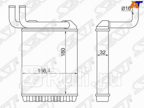 ST-MB83-395-0 - Радиатор отопителя (SAT) Mitsubishi Fuso Canter (1993-2002) для Mitsubishi Fuso Canter (1993-2002), SAT, ST-MB83-395-0