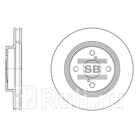 SD4006 - Диск тормозной передний (HI-Q) Toyota Prius (2003-2011) для Toyota Prius (2003-2011), HI-Q, SD4006