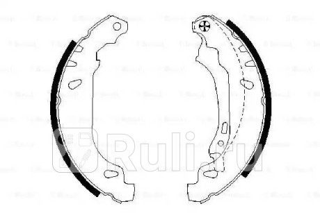 0 986 487 556 - Колодки тормозные барабанные (комплект) (BOSCH) Renault Symbol 2 (2008-2012) для Renault Symbol (2008-2012), BOSCH, 0 986 487 556