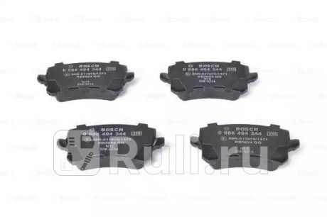 0 986 494 344 - Колодки тормозные дисковые задние (BOSCH) Volkswagen Passat B7 (2011-2015) для Volkswagen Passat B7 (2011-2015), BOSCH, 0 986 494 344