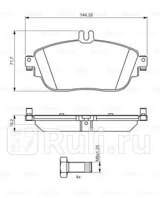 0 986 494 662 - Колодки тормозные дисковые передние (BOSCH) Mercedes X156 (2013-2017) для Mercedes X156 (2013-2017), BOSCH, 0 986 494 662