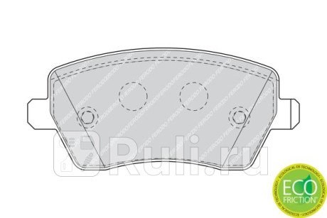 FDB1617 - Колодки тормозные дисковые передние (FERODO) Renault Symbol 2 (2008-2012) для Renault Symbol (2008-2012), FERODO, FDB1617