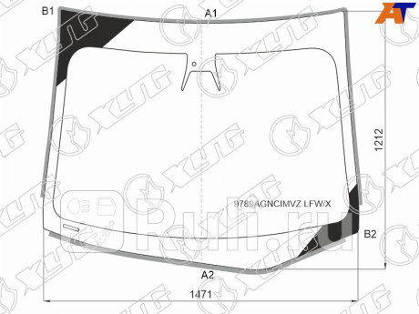 9789AGNCIMVZ LFW/X - Лобовое стекло (XYG) Tesla Model 3 (2017-2023) для Tesla Model 3 (2017-2023), XYG, 9789AGNCIMVZ LFW/X