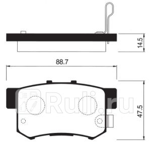 SP1076-R - Колодки тормозные дисковые задние (HI-Q) Honda Civic 4D (2011-2016) для Honda Civic 4D (2011-2016), HI-Q, SP1076-R