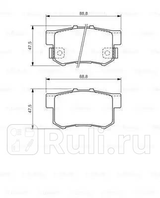 0 986 494 358 - Колодки тормозные дисковые задние (BOSCH) Honda Civic 4D (2011-2016) для Honda Civic 4D (2011-2016), BOSCH, 0 986 494 358