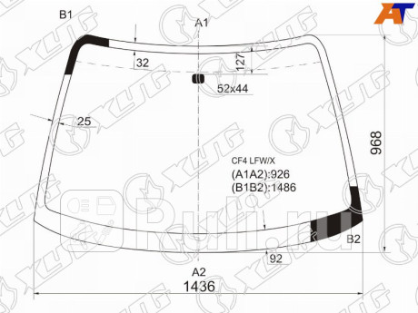 CF4 LFW/X - Лобовое стекло (XYG) Honda Accord 6 CF (1998-2002) для Honda Accord 6 CF (1998-2002), XYG, CF4 LFW/X