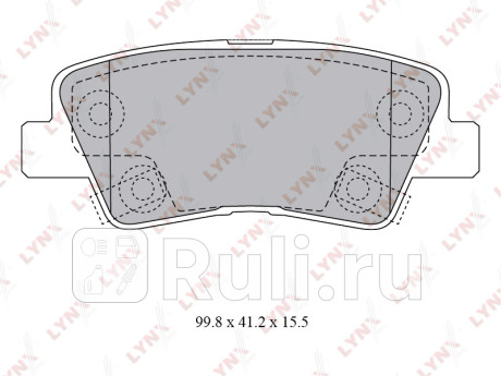 BD-3620 - Колодки тормозные дисковые задние (LYNXAUTO) Kia Cerato 3 YD рестайлинг (2016-2020) для Kia Cerato 3 YD (2016-2020) рестайлинг, LYNXAUTO, BD-3620