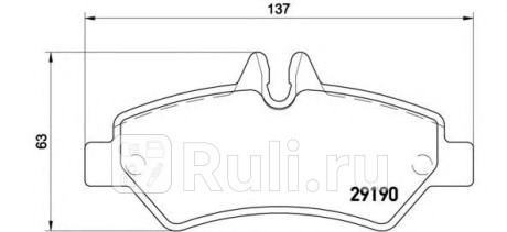 P 50 084 - Колодки тормозные дисковые задние (BREMBO) Volkswagen Crafter (2006-2016) для Volkswagen Crafter (2006-2016), BREMBO, P 50 084