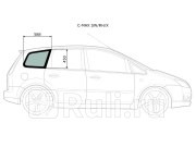 Стекло кузова боковое (не опускное) (справа/ цвет зеленый) ford focus 04-11 / c-max 03-10 XYG C-MAX SW/RH/X  для Разные, XYG, C-MAX SW/RH/X