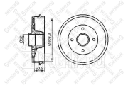 6025-3912-SX - Барабан тормозной (STELLOX) Renault Clio 3 (2005-2009) для Renault Clio 3 (2005-2009), STELLOX, 6025-3912-SX