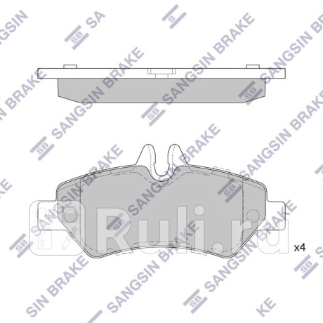 SP1562 - Колодки тормозные дисковые задние (HI-Q) Volkswagen Crafter (2006-2016) для Volkswagen Crafter (2006-2016), HI-Q, SP1562