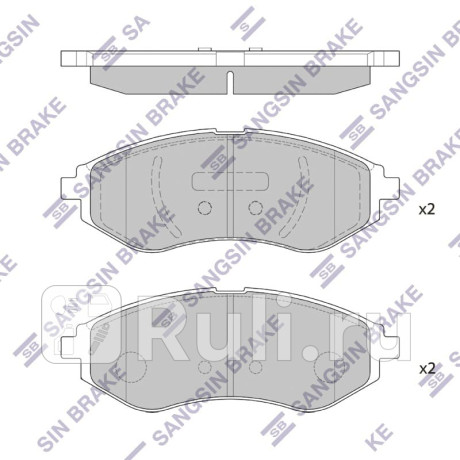 SP1158 - Колодки тормозные дисковые передние (HI-Q) Chevrolet Aveo T255 (2008-2011) для Chevrolet Aveo T255 (2008-2011), HI-Q, SP1158