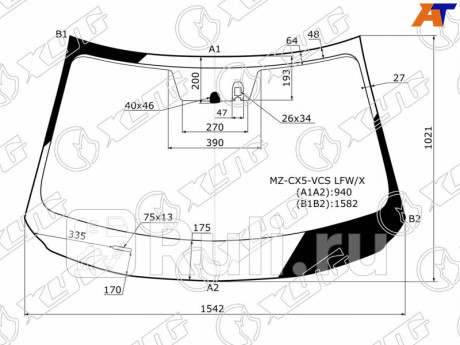 MZ-CX5-VCS LFW/X - Лобовое стекло (XYG) Mazda CX-5 2 (2017-2021) для Mazda CX-5 2 (2017-2021), XYG, MZ-CX5-VCS LFW/X