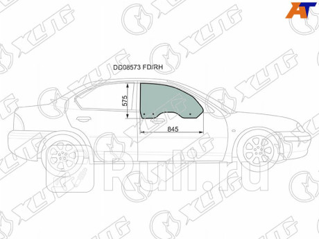 DD08573 FD/RH - Стекло двери передней правой (XYG) Dodge Neon (1994-1999) для Dodge Neon (1994-1999), XYG, DD08573 FD/RH