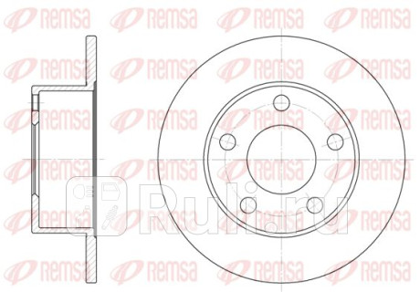 6123.00 - Диск тормозной задний (REMSA) Skoda Superb 1 (2001-2008) для Skoda Superb 1 (2001-2008), REMSA, 6123.00