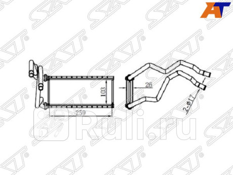 ST-TYU5-395-0 - Радиатор отопителя (SAT) Toyota Tundra (2013-2021) для Toyota Tundra 2 (2013-2021) рестайлинг, SAT, ST-TYU5-395-0