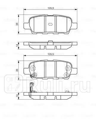 0 986 495 089 - Колодки тормозные дисковые задние (BOSCH) Nissan Qashqai j11 (2013-2021) для Nissan Qashqai J11 (2013-2021), BOSCH, 0 986 495 089